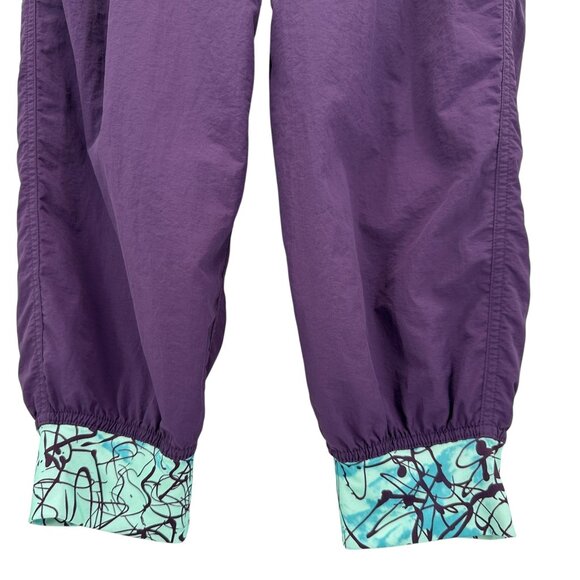Zumba Womens Small Pants Cargo Crop Cant Touch This Purple Pull On Dance - Picture 3 of 10